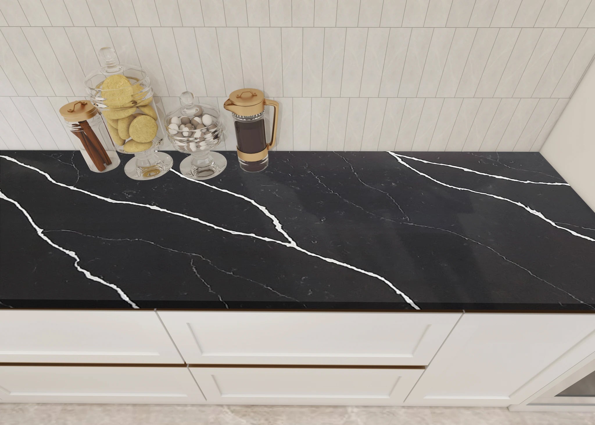 Calacatta Ebony Tessa Quartz Tessa Stones - Zicana Boutique - 3