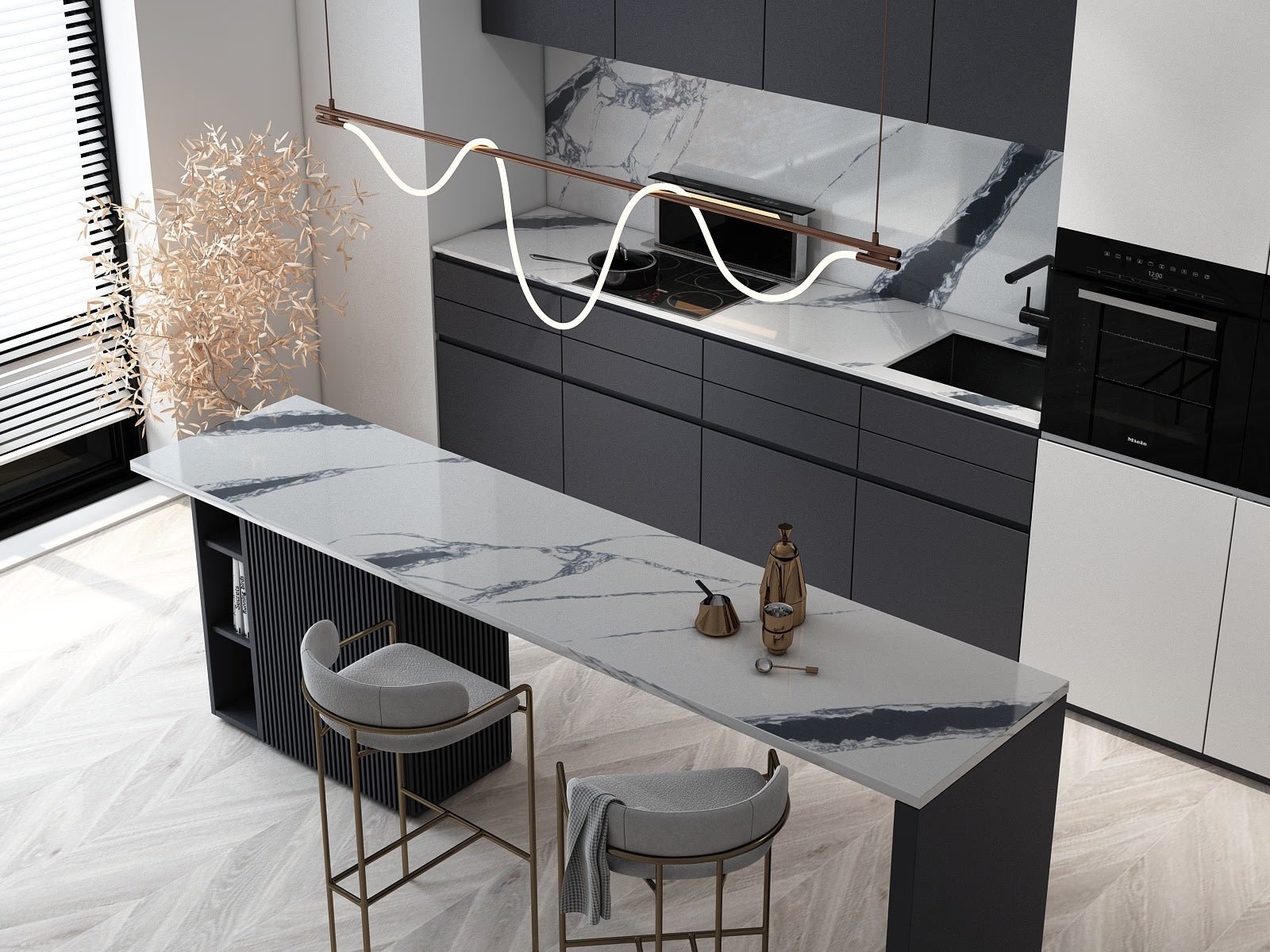 Calacatta Eclipse Tessa Quartz Tessa Stones - Zicana Boutique - 3