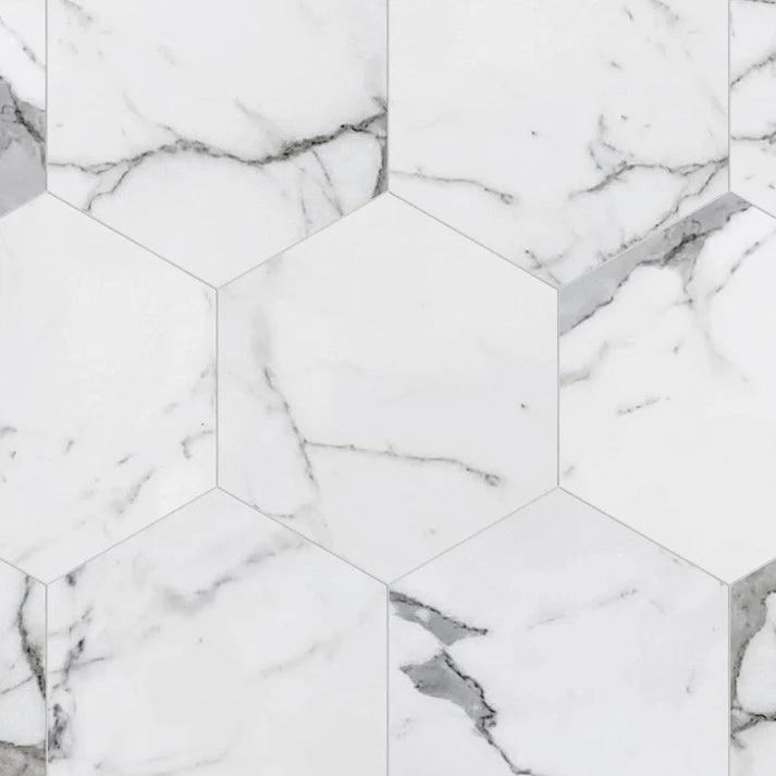 Calacatta Gold Polished Marble 10 1/2'' Hexagon Zicana Boutique - Zicana Boutique - 1