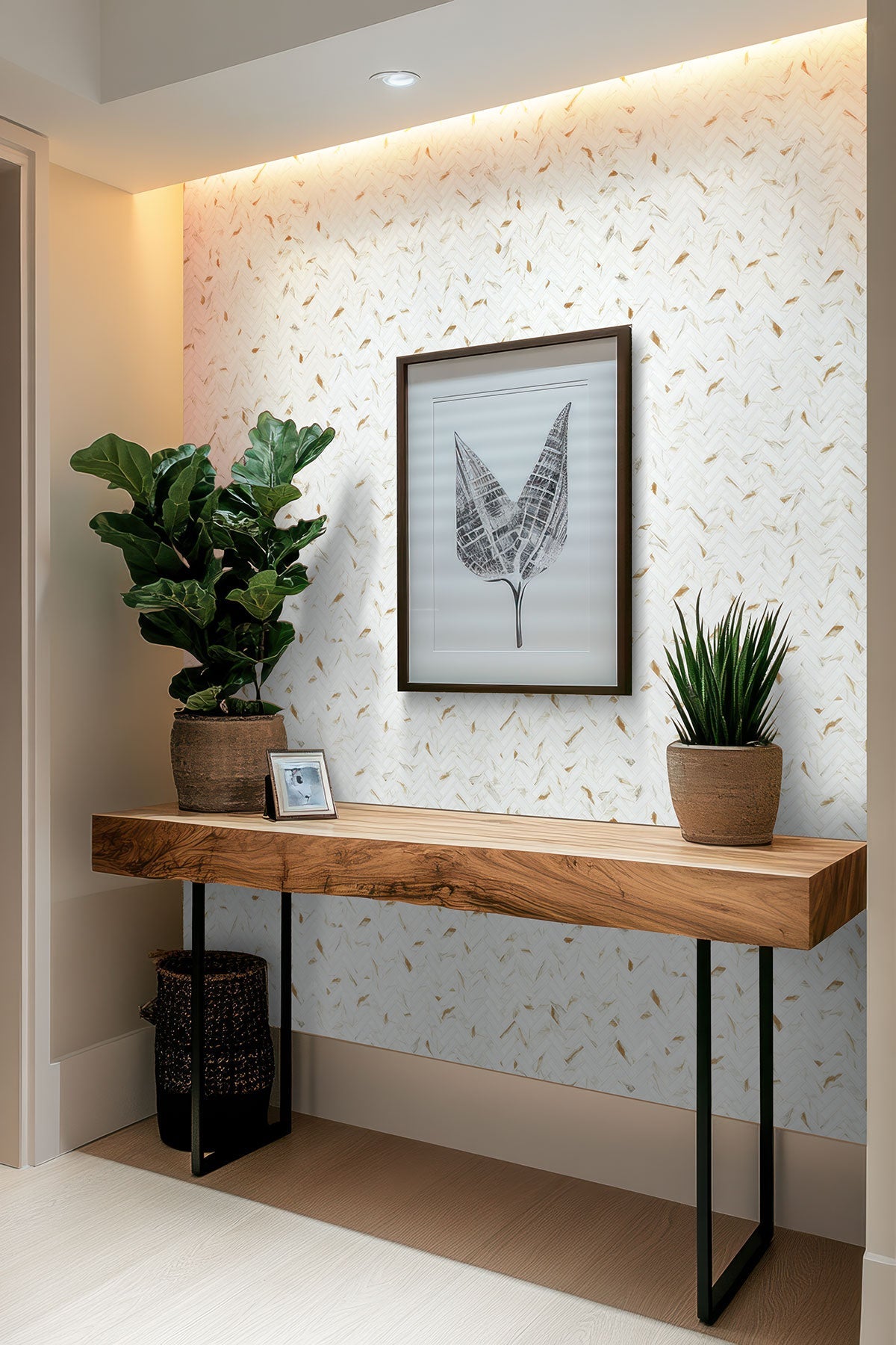 Calacatta Gold Porcelain MSI Field Tiles 1" X 3" Herringbone Pattern MSI - Zicana Boutique - 2