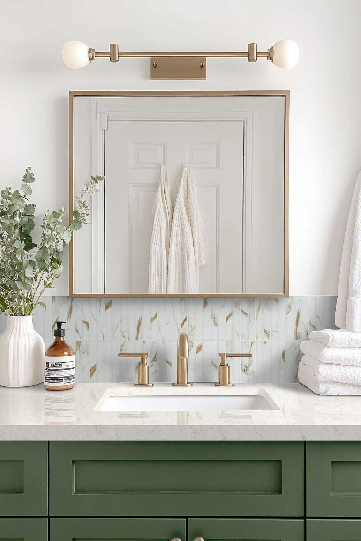 Calacatta Gold Porcelain MSI Field Tiles 1" X 6" Stack Pattern MSI - Zicana Boutique - 2
