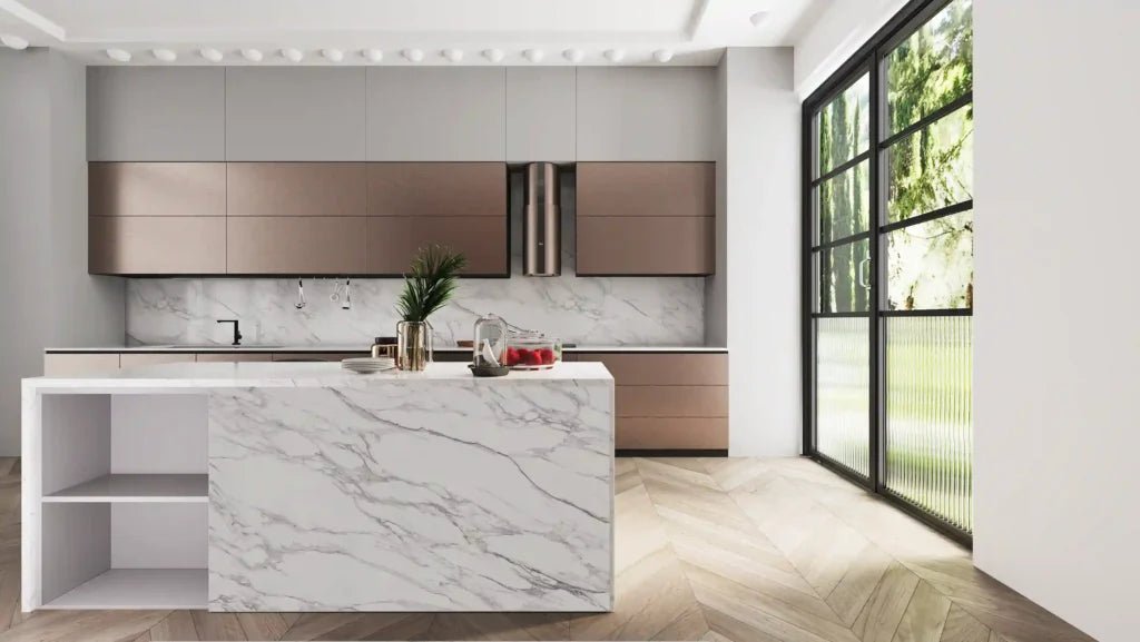 Calacatta Ruggetta 3D Ultra Quartz Ultra Quartz - Zicana Boutique - 3