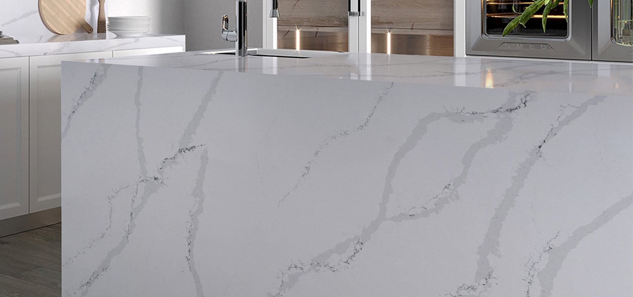 Calacatta Valletta Variant Quartz Variant- Zicana Boutique -4