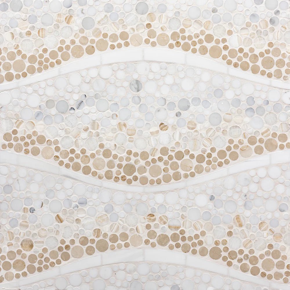 Calypso Cream Ombre Mosaic Artistic Tile - Zicana Boutique - 1