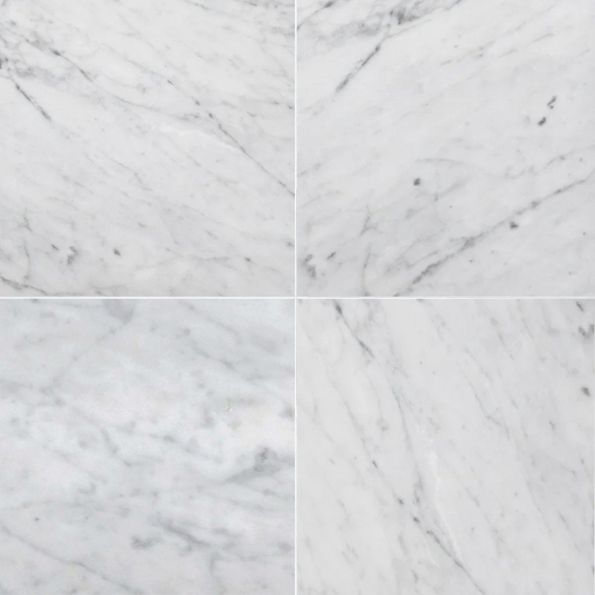 Carrara Honed Marble Field Tile 12''x12''x3/8'' Zicana Boutique - Zicana Boutique - 1