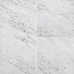 Carrara Polished Marble Field Tile 12''x12''x3/8'' Zicana Boutique - Zicana Boutique - 1