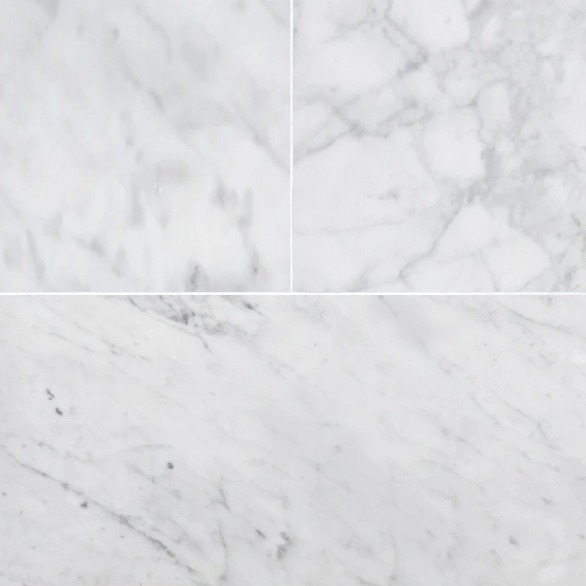 Carrara Polished Marble Field Tile 12''x24''x3/8'' Zicana Boutique - Zicana Boutique - 1