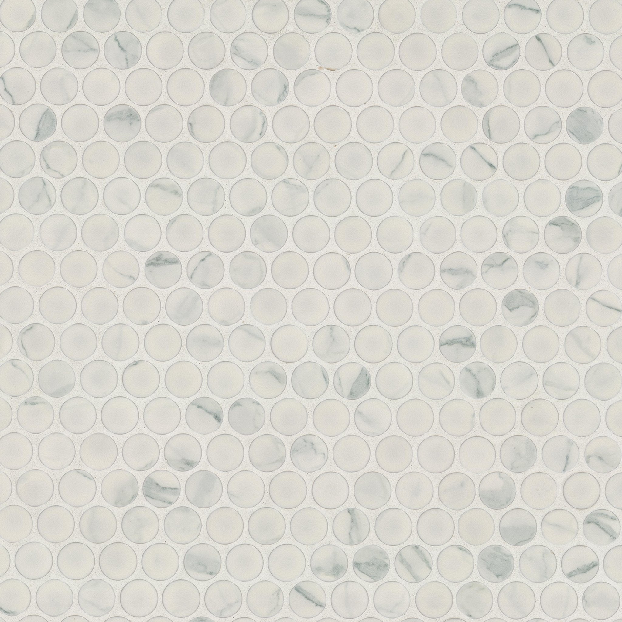 Carrara Porcelain MSI Field Tiles 11" X 12" Penny Round MSI - Zicana Boutique - 1