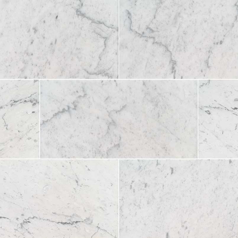Carrara White Marble MSI Field Tiles 12" X 24" MSI - Zicana Boutique - 1