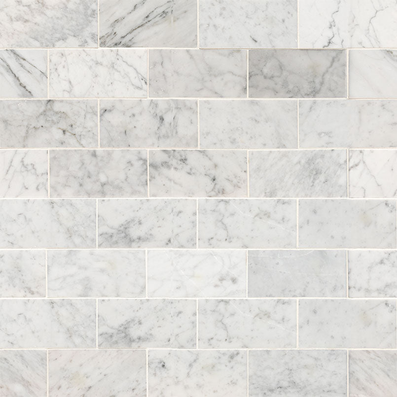 Carrara White Marble MSI Field Tiles 3" X 6" MSI - Zicana Boutique - 3