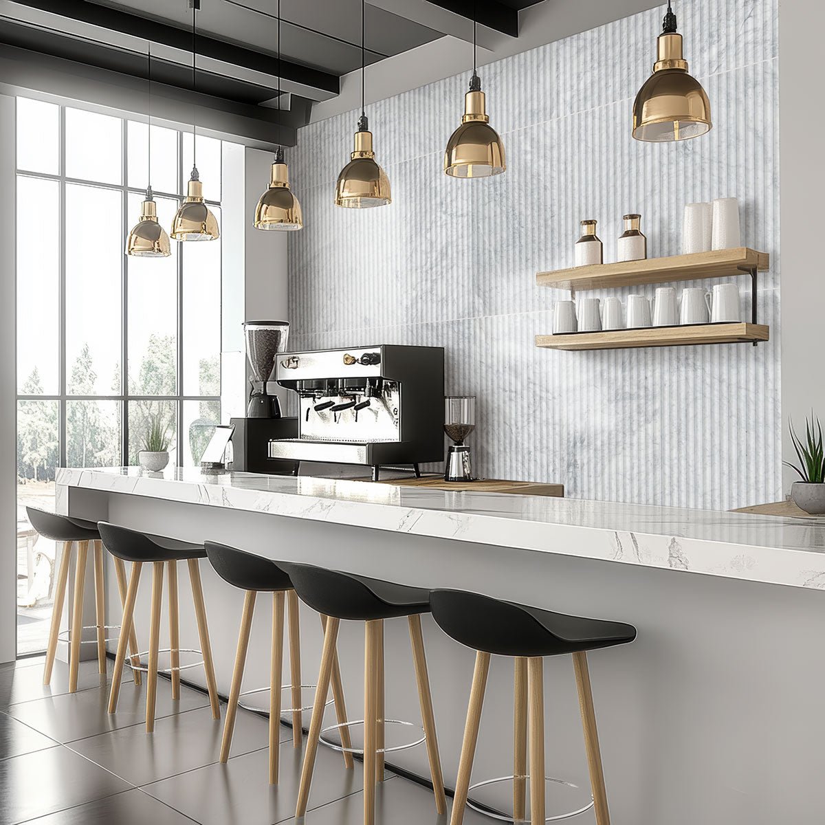 Carrara White Milano Ribbo Marble MSI Field Tiles 12" X 24" Fluted Pattern MSI - Zicana Boutique - 7