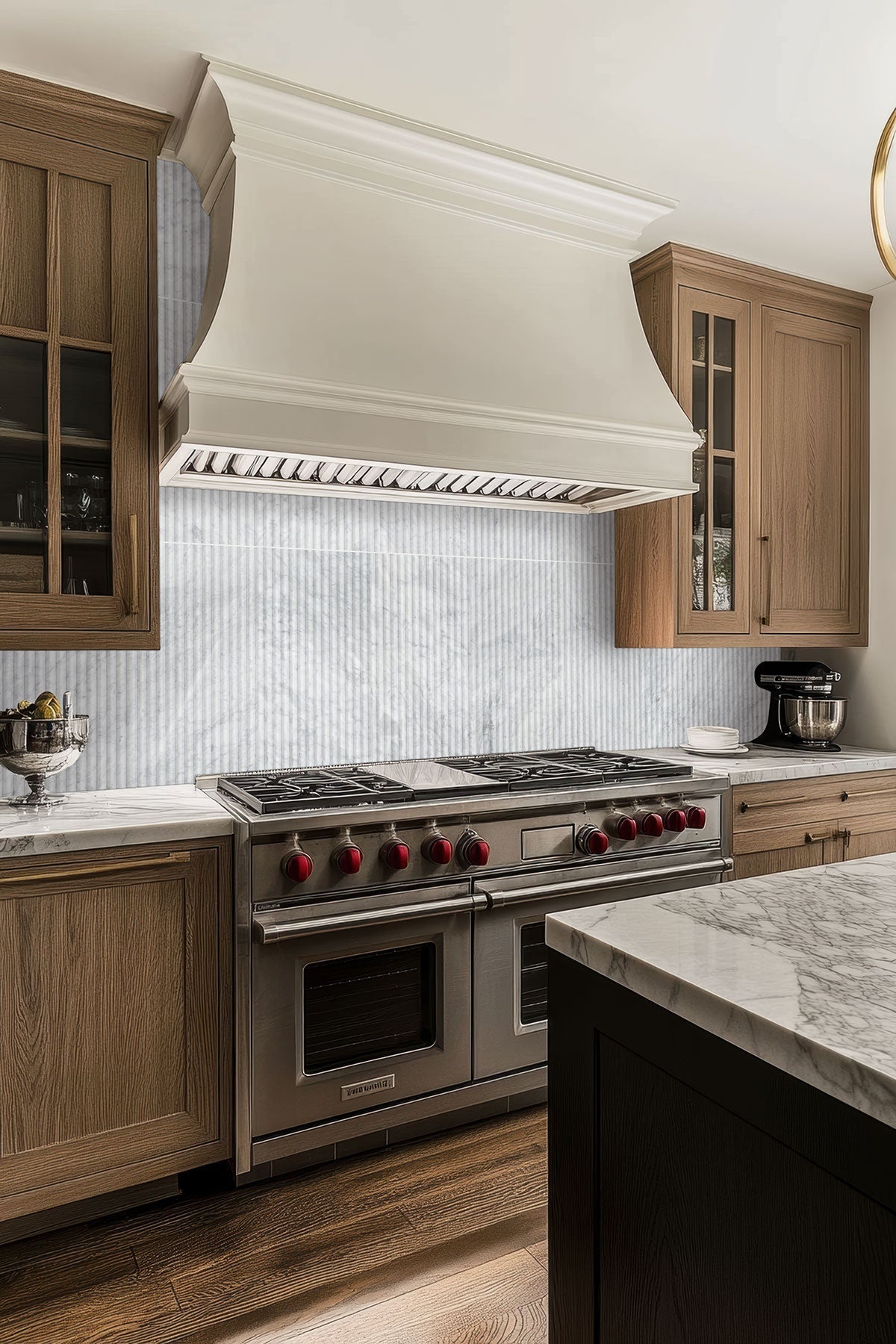 Carrara White Milano Ribbo Marble MSI Field Tiles 12" X 24" Fluted Pattern MSI - Zicana Boutique - 8