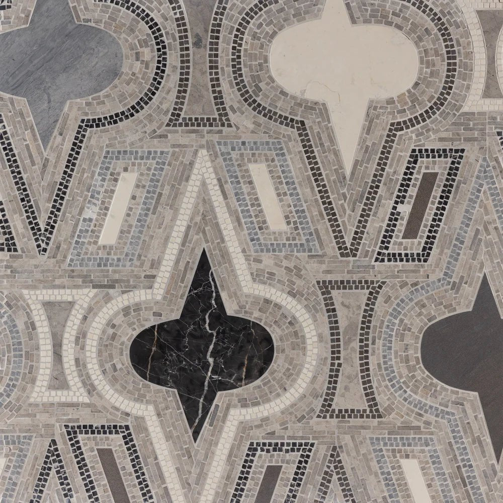 Casino Royale by Donghia Smoke Waterjet Mosaic Artistic Tile - Zicana Boutique - 1