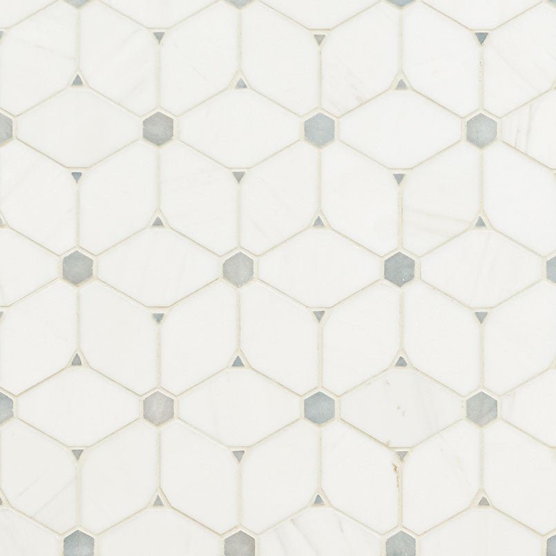 Cecily Grigio Marble MSI Mosaic Tiles 11" X 13" MSI - Zicana Boutique - 1