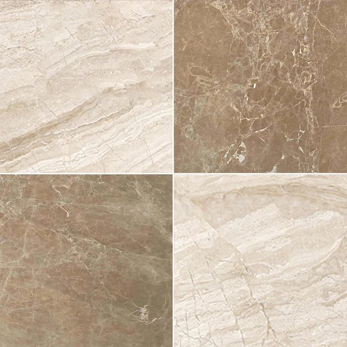 Checkerboard Diano Royale and Paradise Marble Field Tile 12''x12'' Zicana Boutique - Zicana Boutique - 1