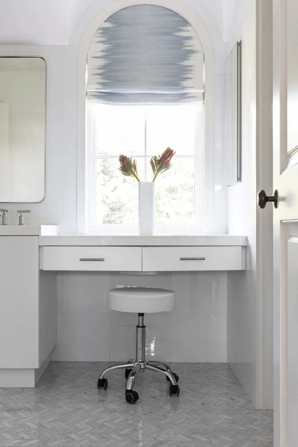 Chevron Bianco Carrara Marble Mosaic Artistic Tile - Zicana Boutique - 3