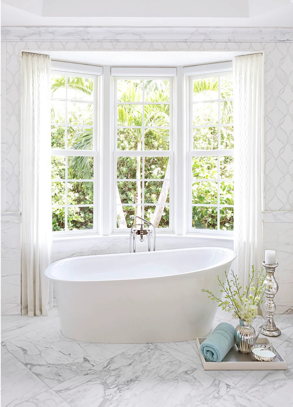Claridges Thassos Waterjet Mosaic Artistic Tile - Zicana Boutique - 2