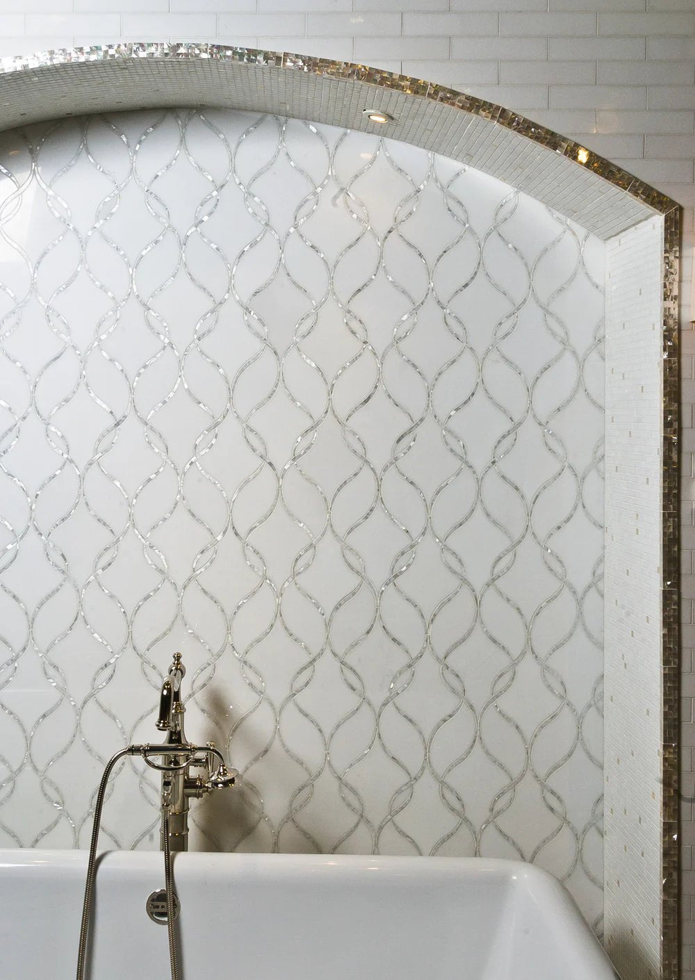 Claridges Thassos Waterjet Mosaic Artistic Tile - Zicana Boutique - 3