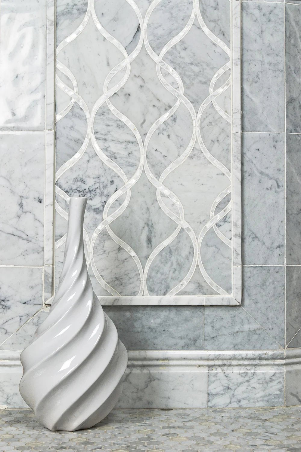 Claridges Thassos Waterjet Mosaic Zicana Boutique - Zicana Boutique - 6