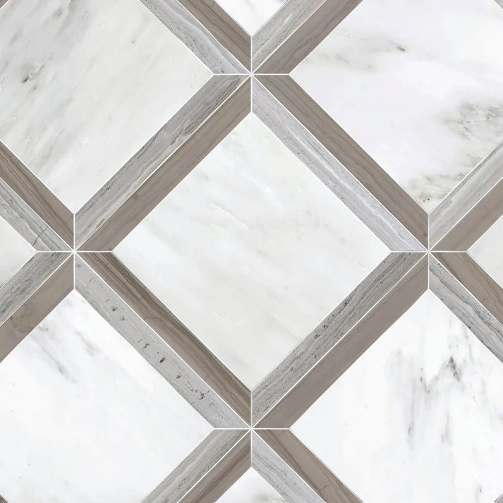 Cornella Athens Geometric Marble Waterjet Mosaic Zicana Boutique - Zicana Boutique - 1