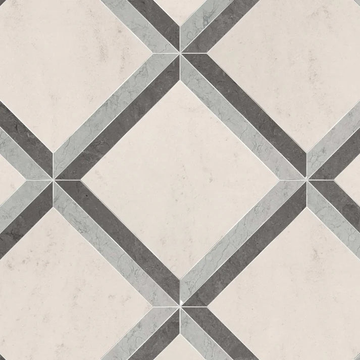 Cornella Lagos Geometric Marble Waterjet Mosaic Zicana Boutique - Zicana Boutique - 1