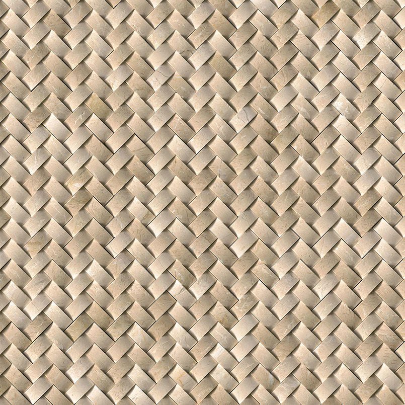 Crema Arched Marble MSI Mosaic Tiles 12" X 12" Herringbone Pattern MSI - Zicana Boutique - 3