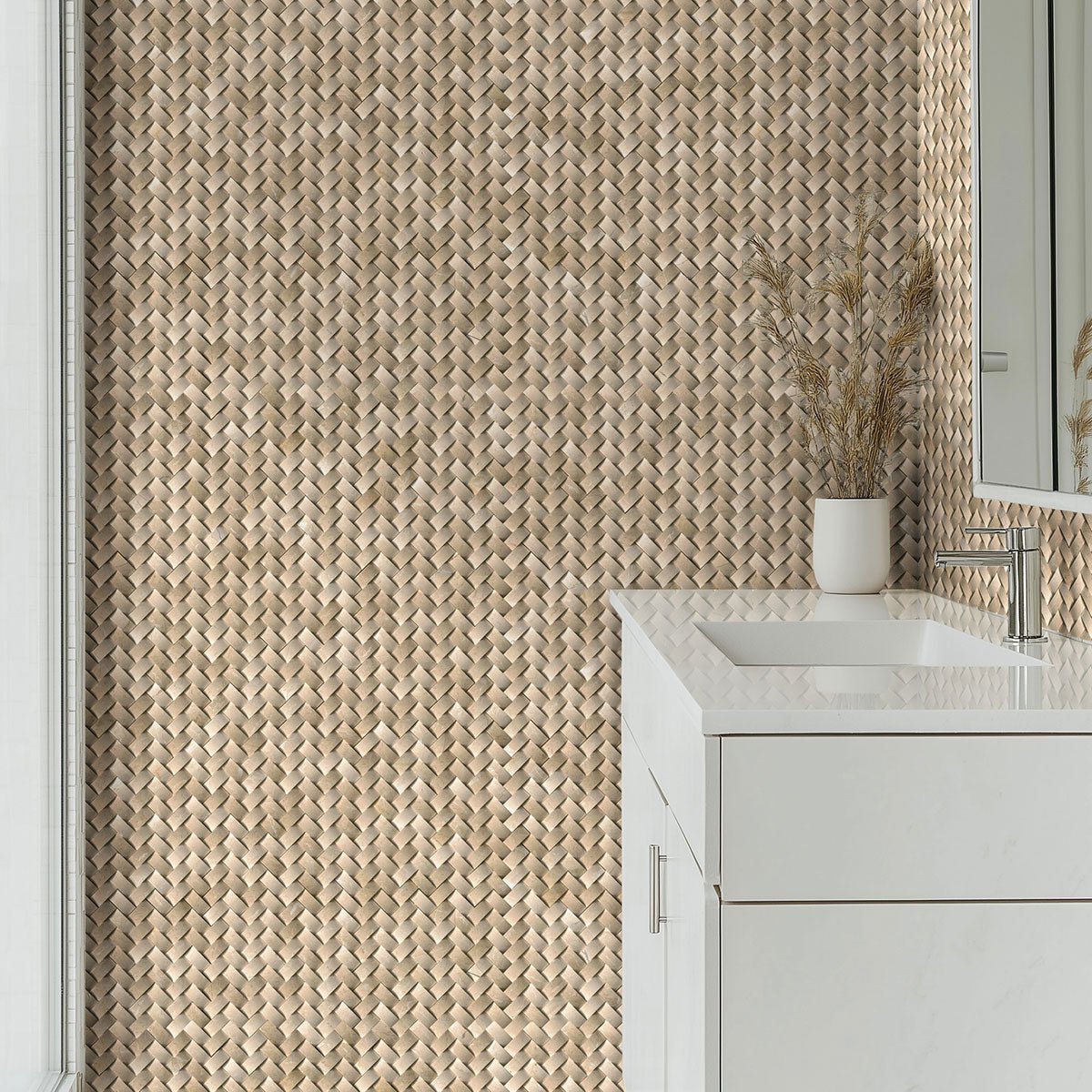 Crema Arched Marble MSI Mosaic Tiles 12" X 12" Herringbone Pattern MSI - Zicana Boutique - 5