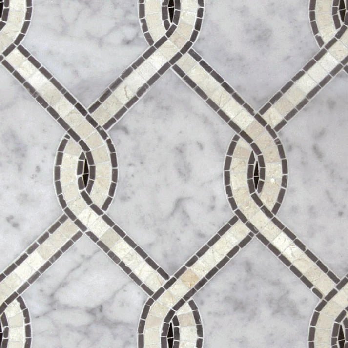 Curvello Link Marble Waterjet Mosaic Zicana Boutique - Zicana Boutique - 1