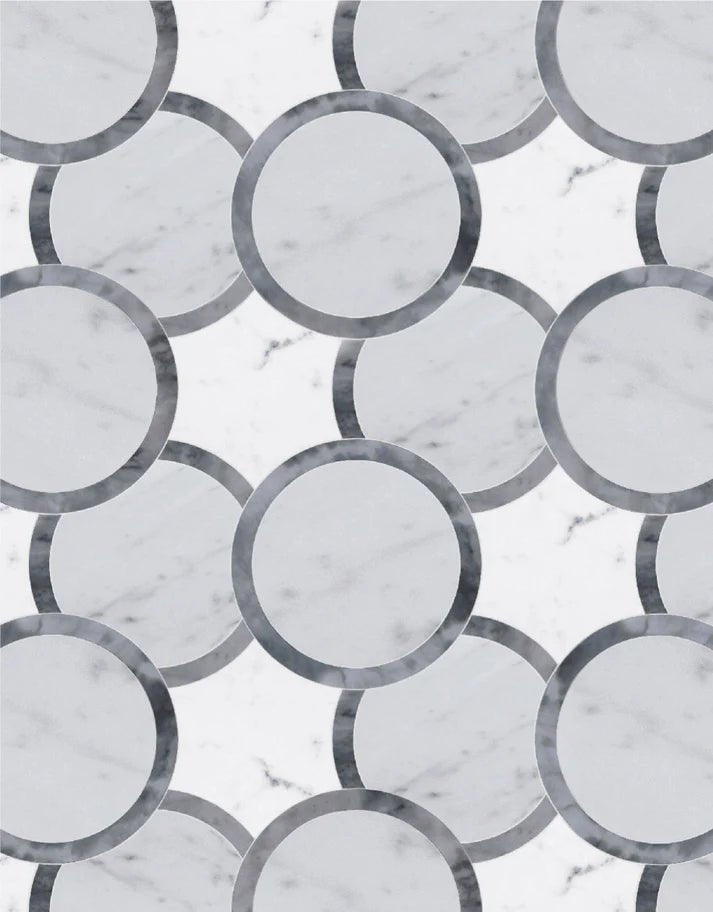 Curvona Giogia Marble Waterjet Mosaic Zicana Boutique - Zicana Boutique - 1