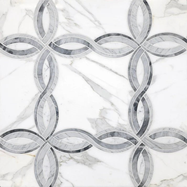 Curvona Hugg Ornamental Marble Waterjet Mosaic Zicana Boutique - Zicana Boutique - 1
