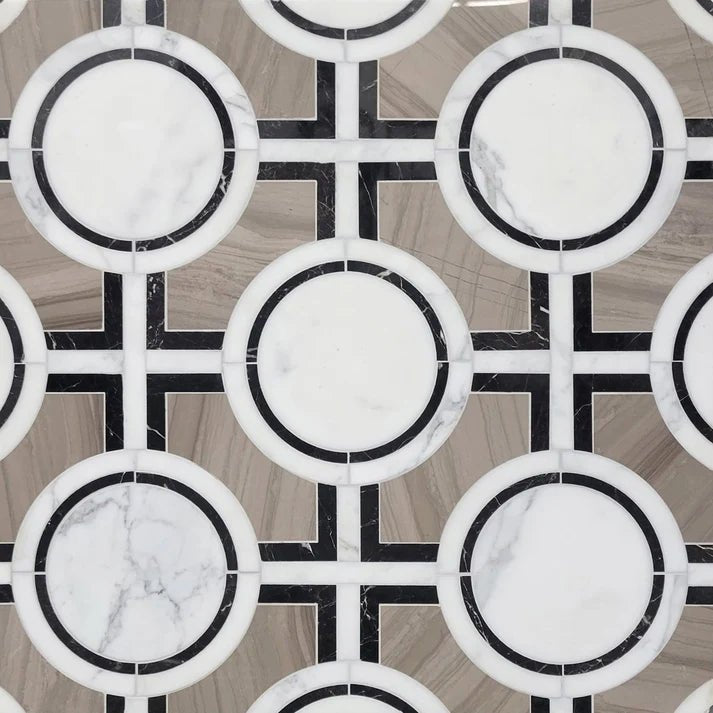 Curvona Laurent Marble Waterjet Mosaic Zicana Boutique - Zicana Boutique - 1