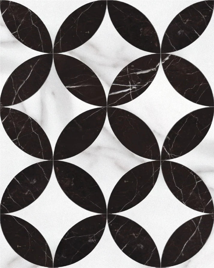 Curvona Molin Circle Marble Waterjet Mosaic Zicana Boutique - Zicana Boutique - 1