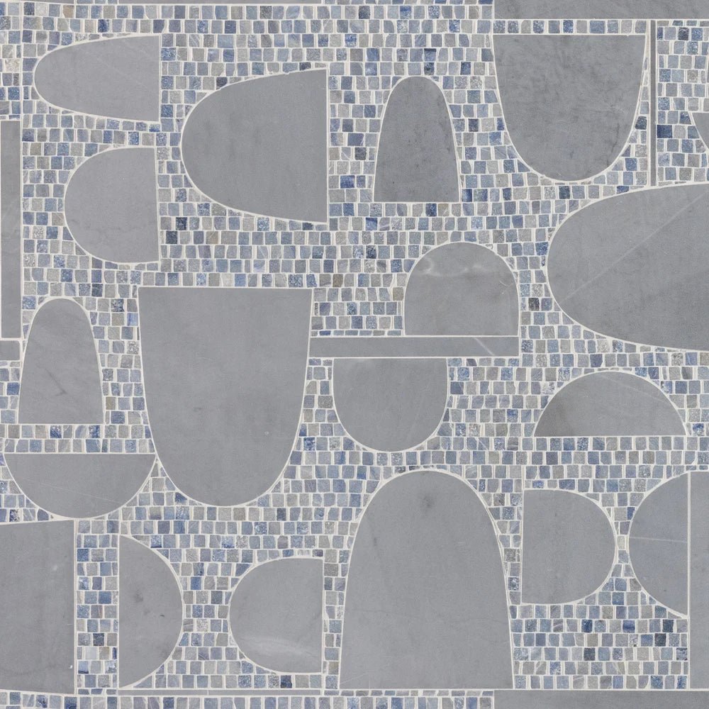 Decadence by Donghia Blue Waterjet Mosaic Artistic Tile - Zicana Boutique - 1