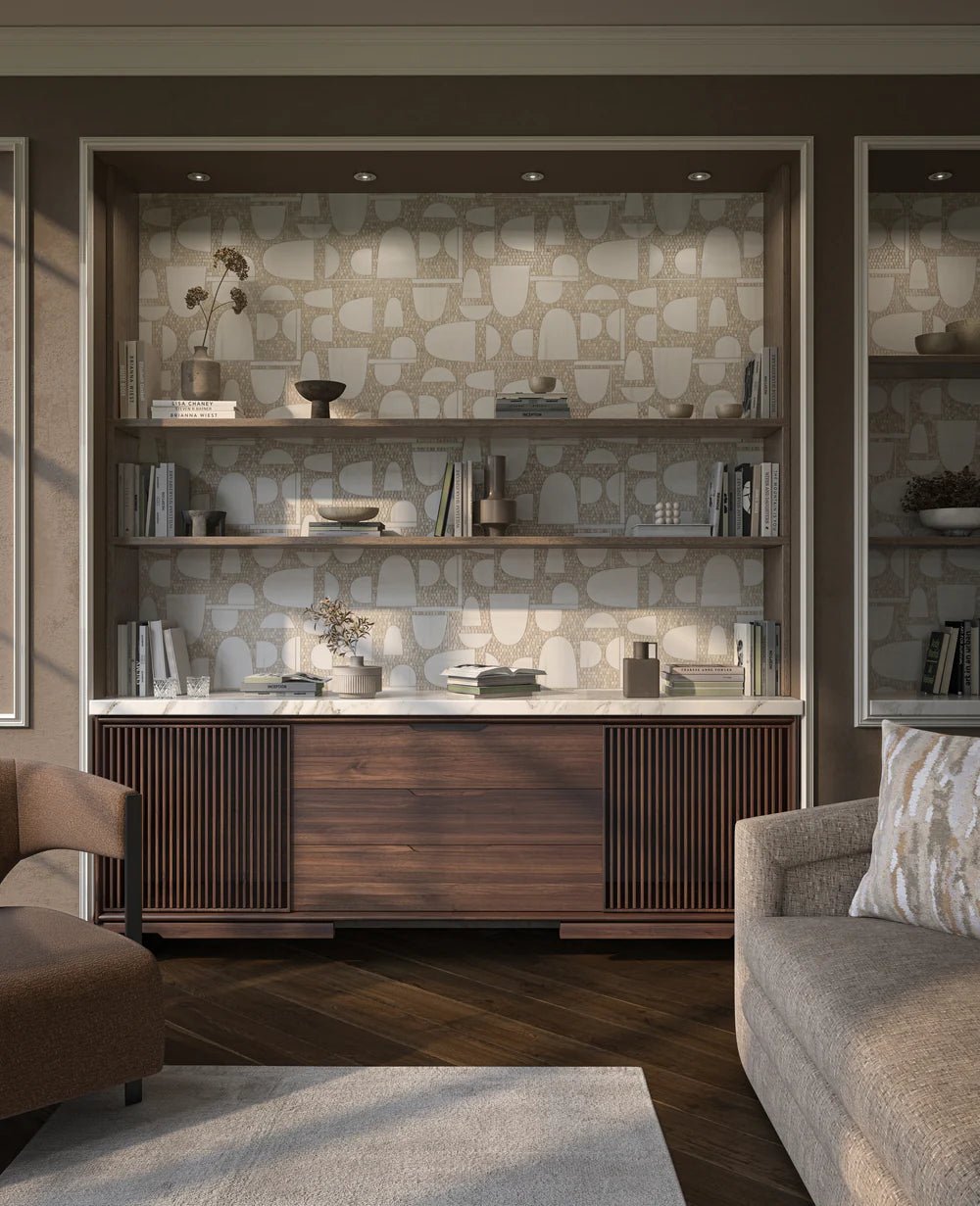 Decadence by Donghia Cream Waterjet Mosaic Artistic Tile - Zicana Boutique - 2