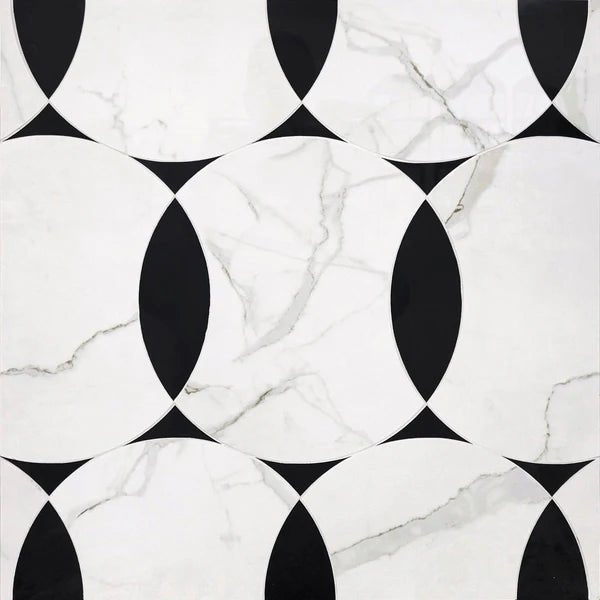 Decova Aldo Noir Marble Waterjet Mosaic Zicana Boutique - Zicana Boutique - 1