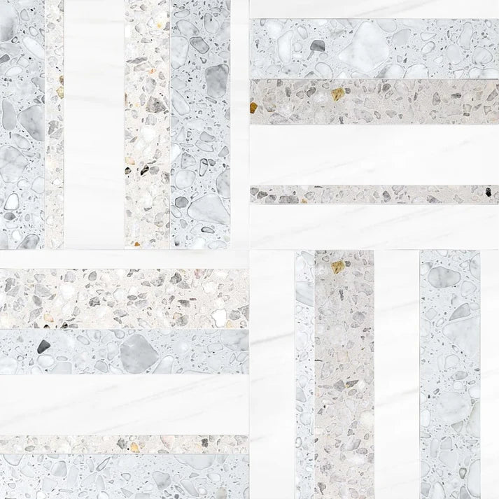 Decova Danaka Dune Geometric Terrazo Waterjet Mosaic Zicana Boutique - Zicana Boutique - 1