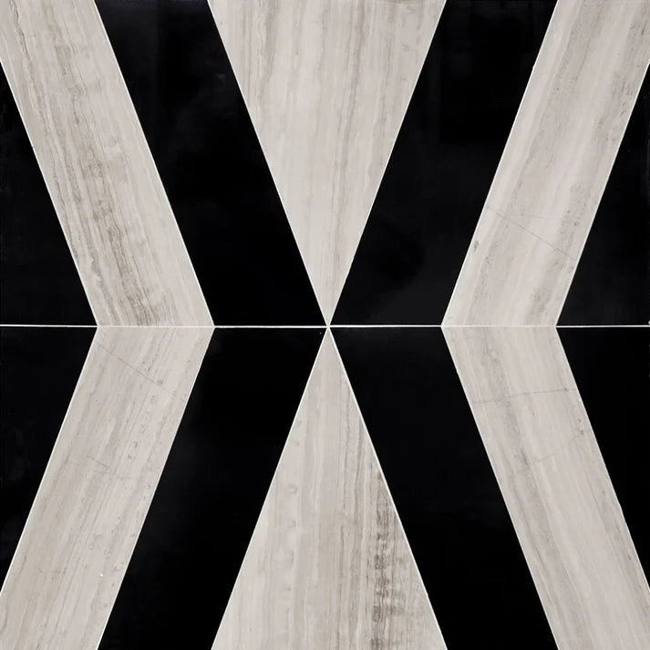 Decova York Geometric Marble Waterjet Mosaic Zicana Boutique - Zicana Boutique - 1