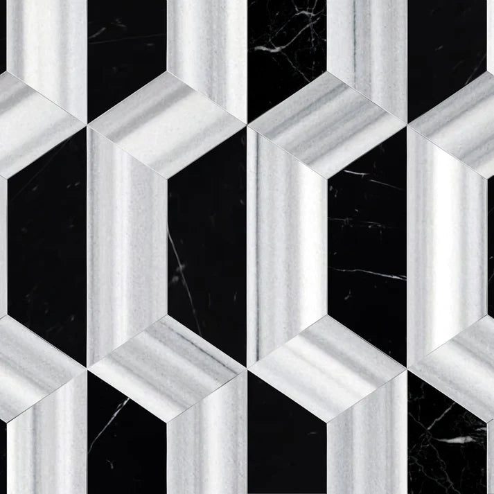 Delicato Marmara Trapezoid Terrazzo Waterjet Tile Zicana Boutique - Zicana Boutique - 1