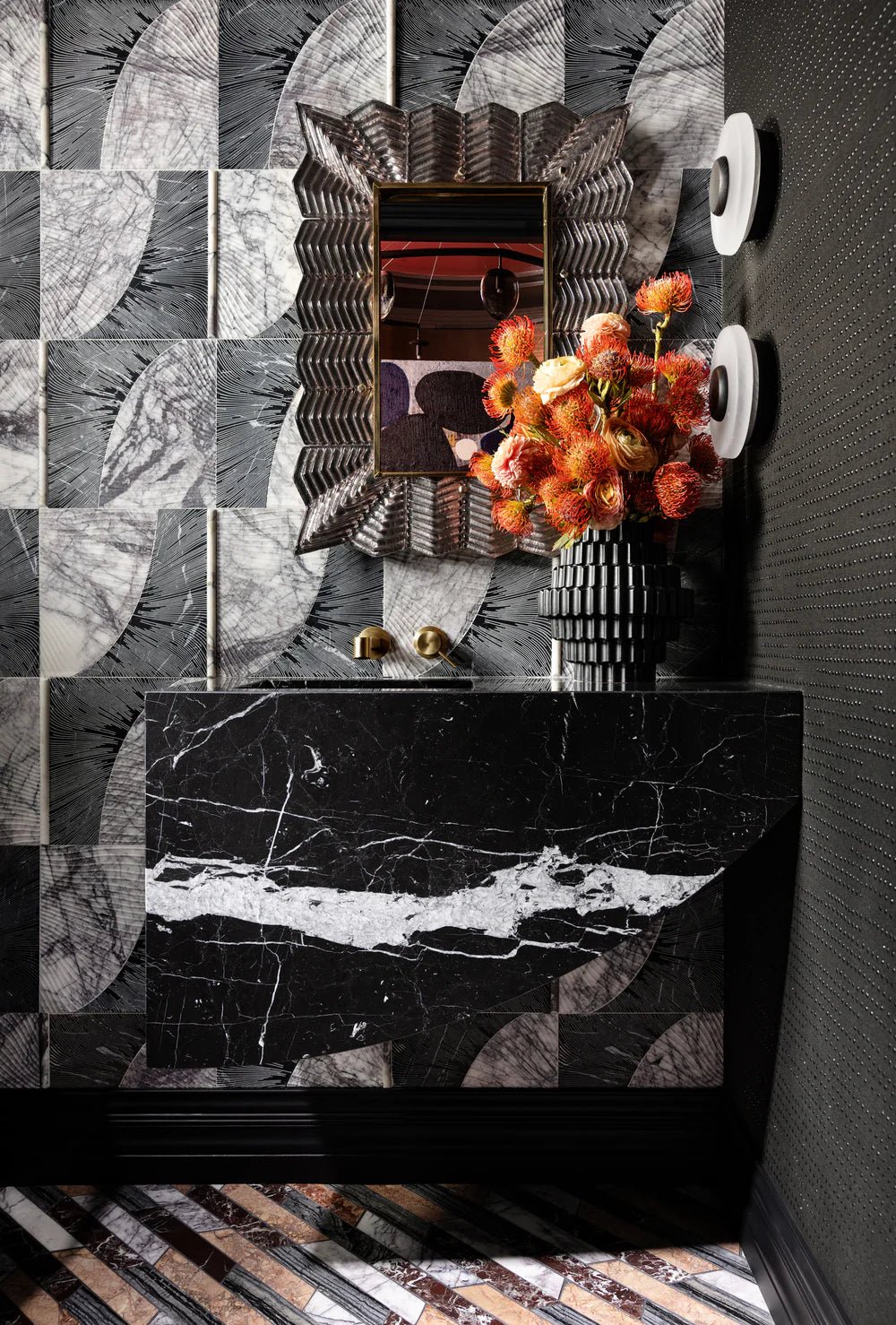 Duo by Alison Rose Nero/Lilac Decorative Tile Artistic Tile - Zicana Boutique - 2