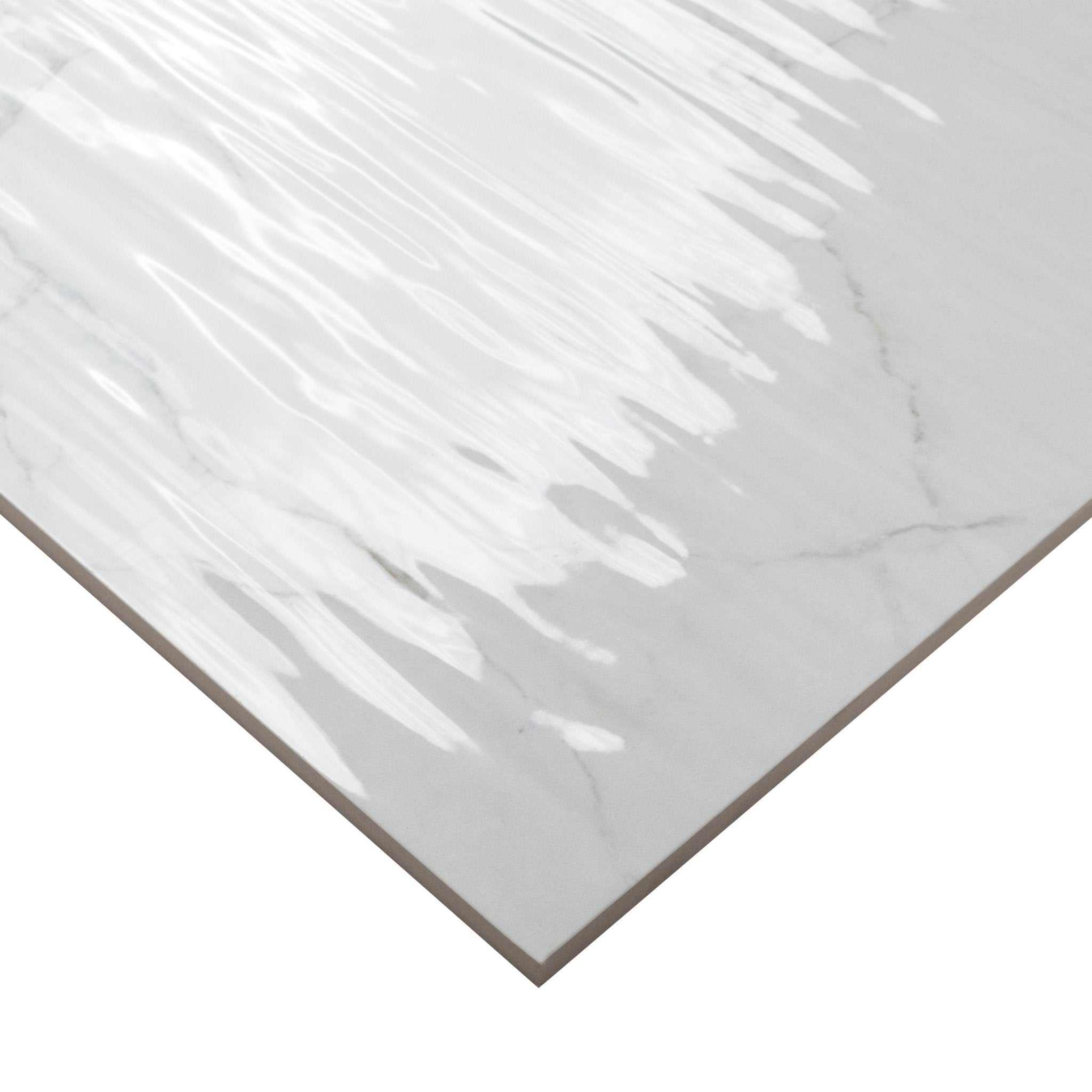 Dymo Calacatta White Ceramic MSI Field Tiles 12" X 24" Stripe Pattern MSI - Zicana Boutique - 3
