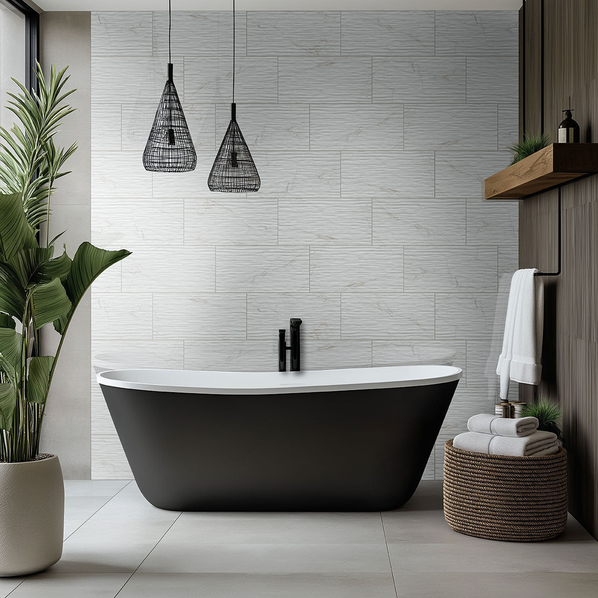Dymo Calacatta White Ceramic MSI Field Tiles 12" X 24" Stripe Pattern MSI - Zicana Boutique - 9