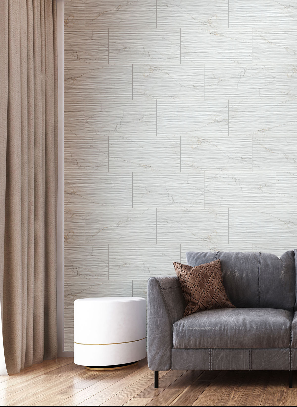 Dymo Calacatta White Ceramic MSI Field Tiles 12" X 24" Stripe Pattern MSI - Zicana Boutique - 4