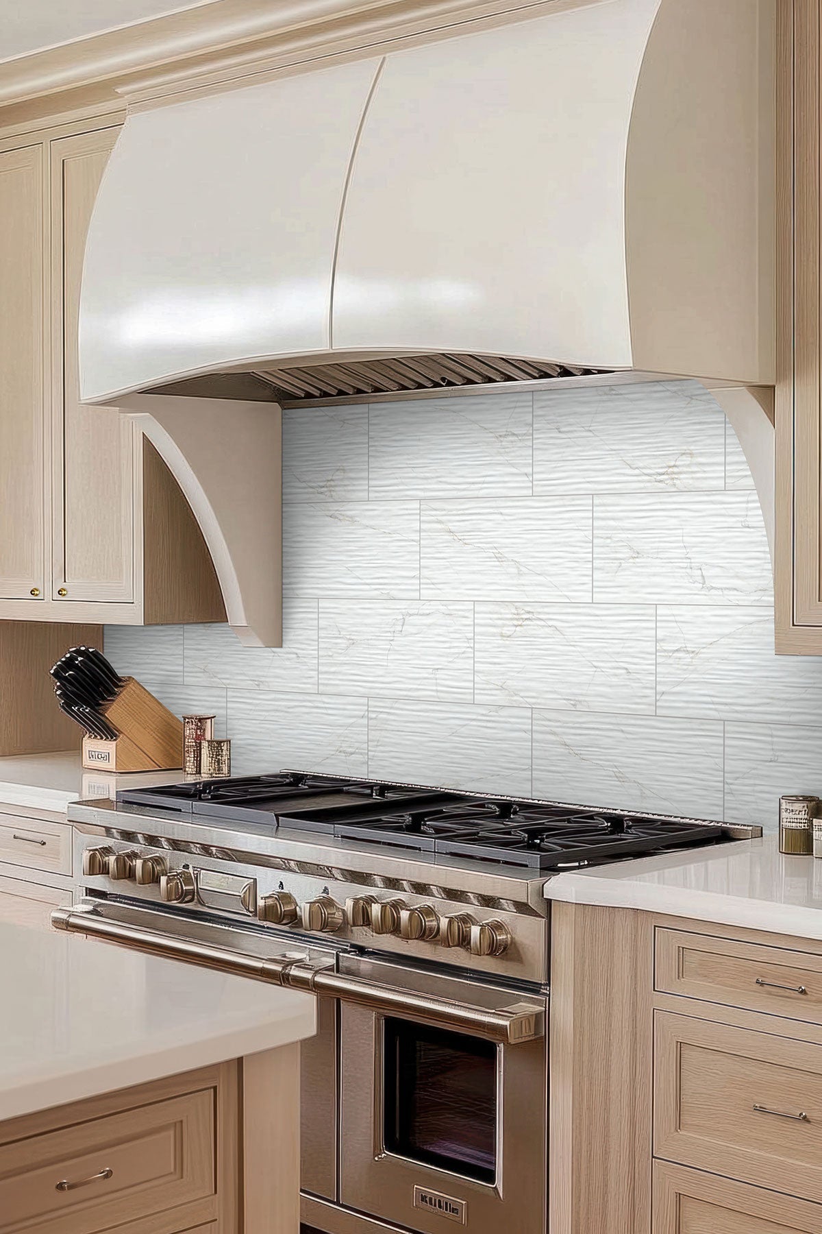 Dymo Calacatta White Ceramic MSI Field Tiles 12" X 24" Stripe Pattern MSI - Zicana Boutique - 7