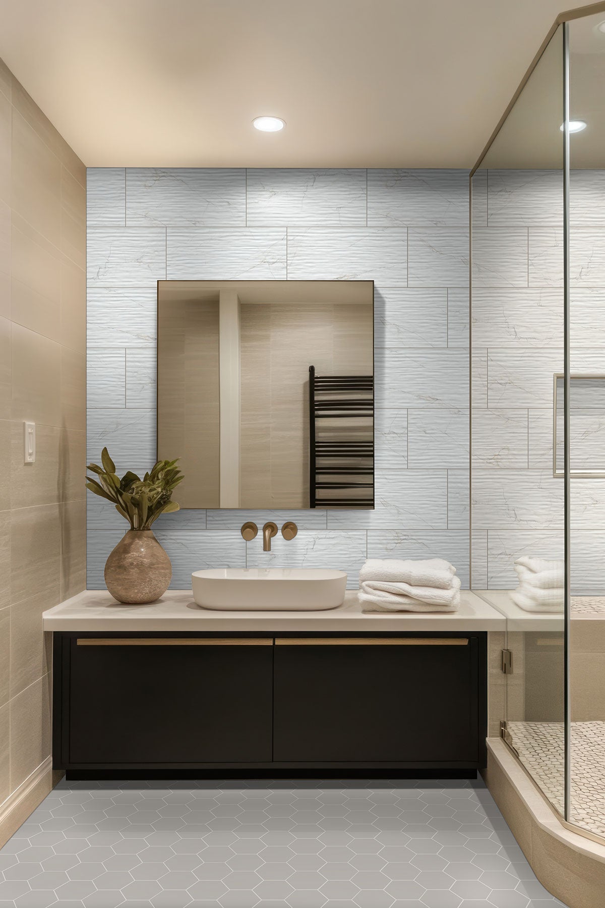 Dymo Calacatta White Ceramic MSI Field Tiles 12" X 24" Stripe Pattern MSI - Zicana Boutique - 8