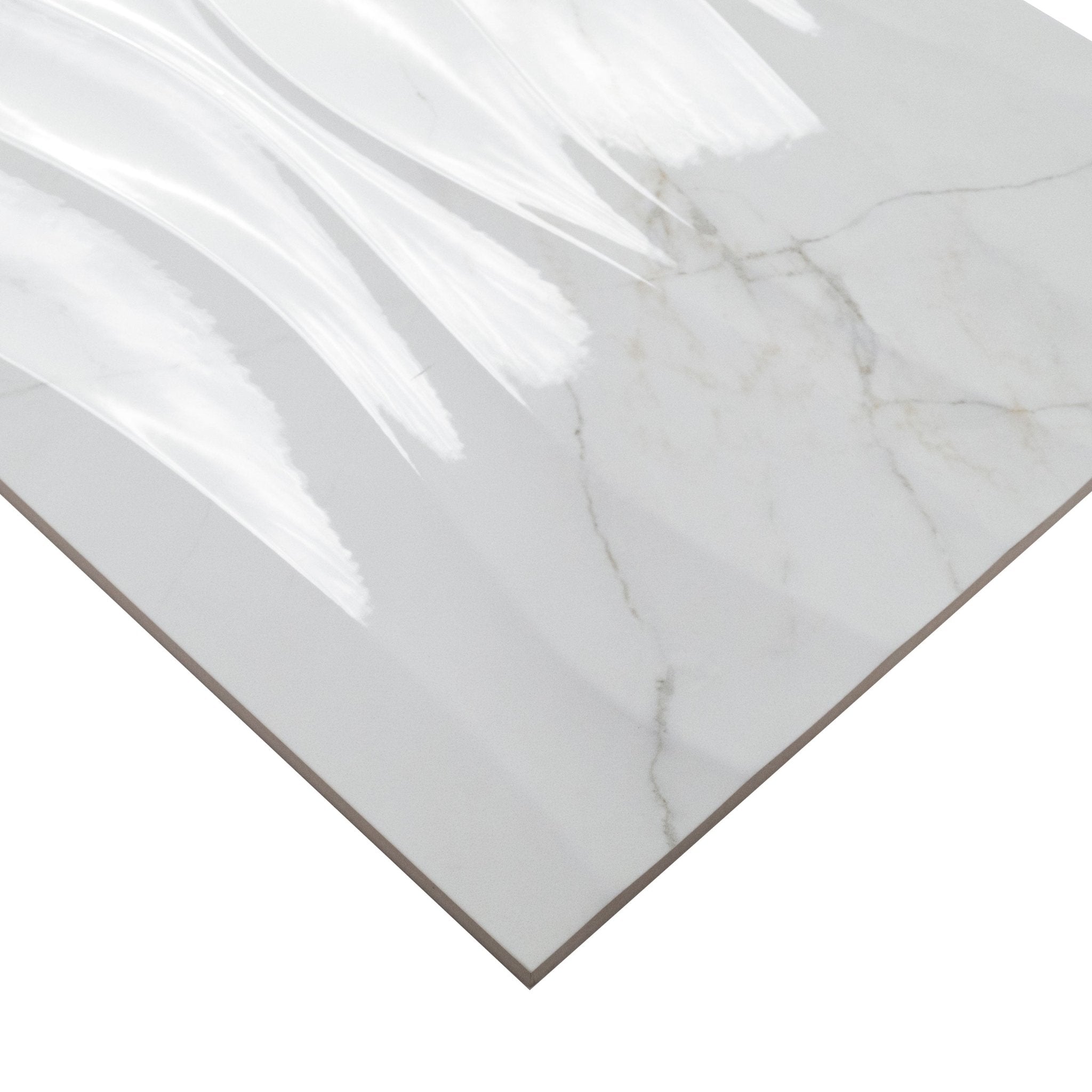 Dymo Calacatta White Ceramic MSI Field Tiles 12" X 24" Wavy Pattern MSI - Zicana Boutique - 3