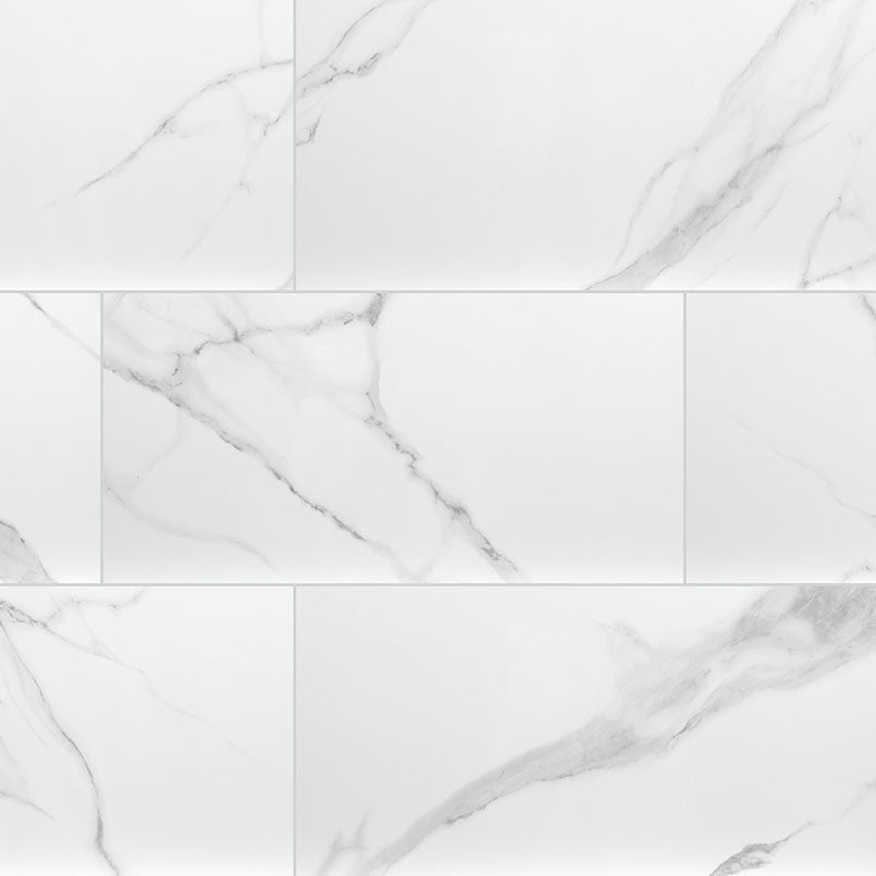 Dymo Statuary White Ceramic MSI Field Tiles 12" X 24" MSI - Zicana Boutique - 1