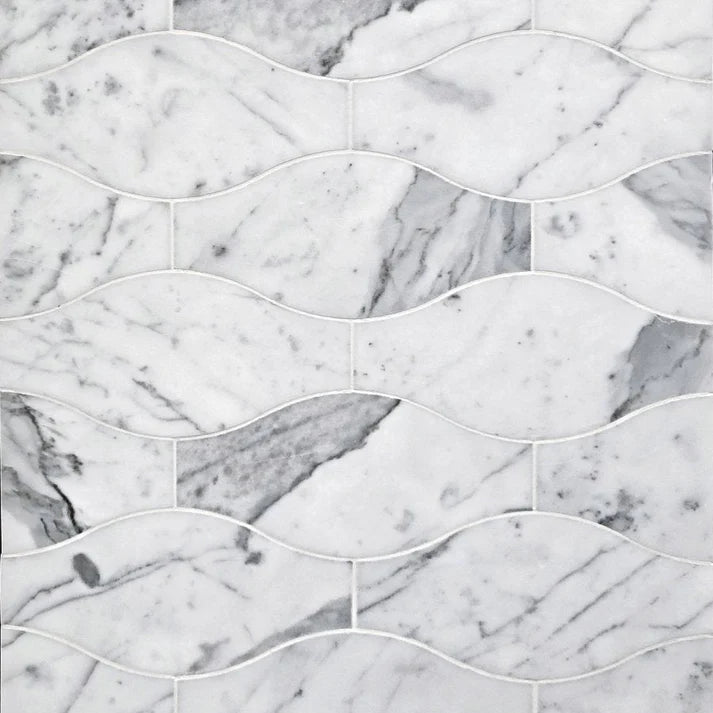 Essenza Lenus Geometric Waterjet Marble Tile Zicana Boutique - Zicana Boutique - 1