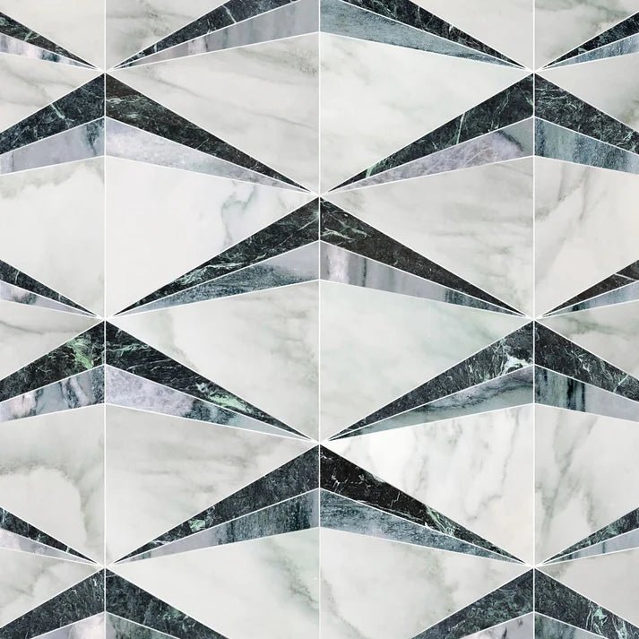 Ezzy Forest Diamond Marble Waterjet Mosaic Zicana Boutique - Zicana Boutique - 1