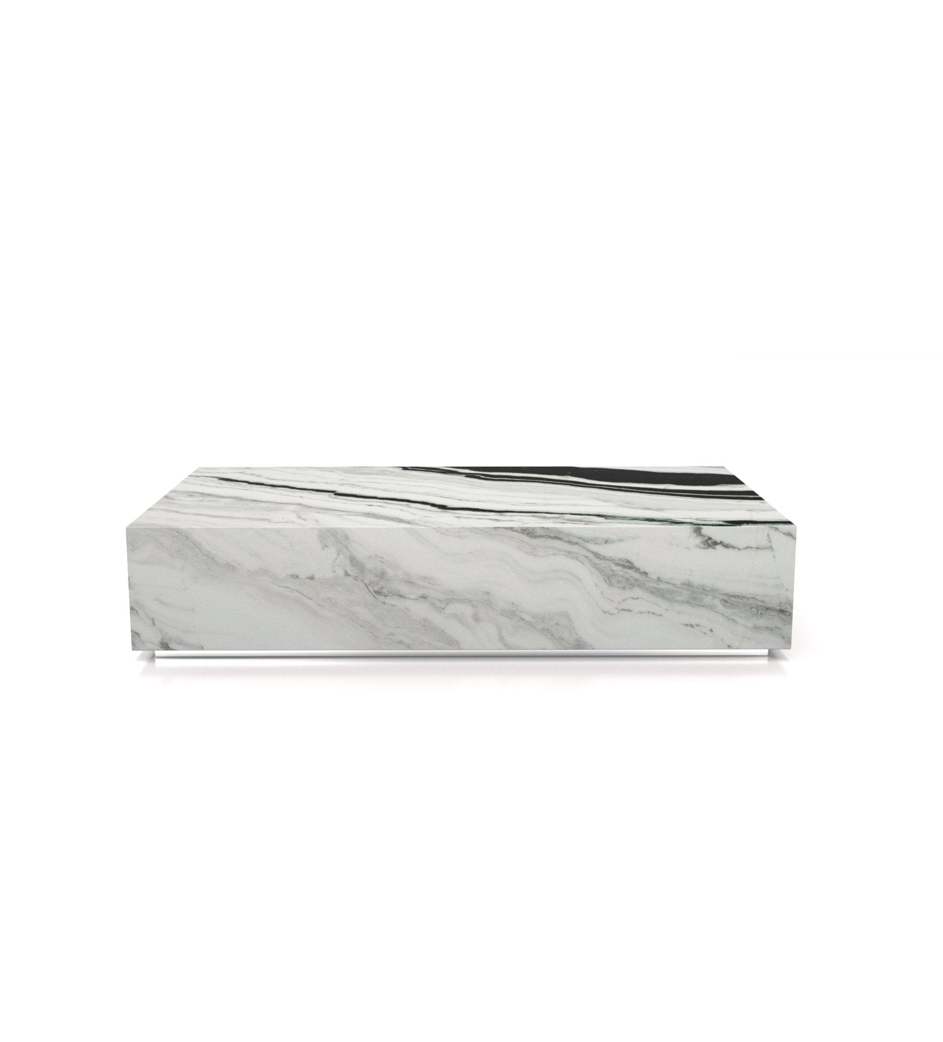 Firenze Rectangular Plinth Coffee Table Marble Couture - Zicana Boutique - 13