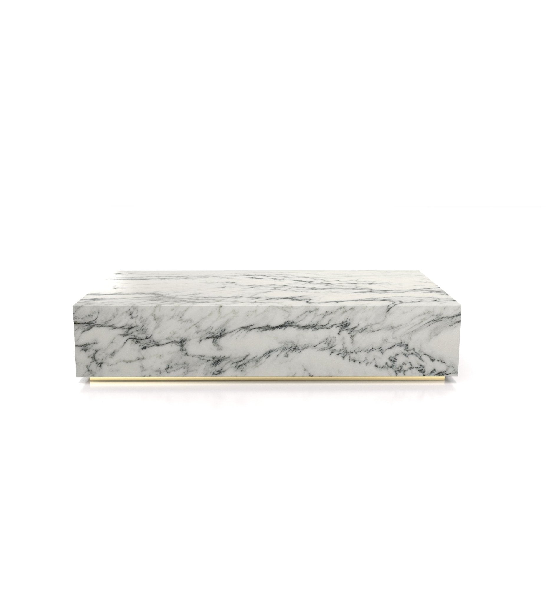 Firenze Rectangular Plinth Coffee Table Marble Couture - Zicana Boutique - 14